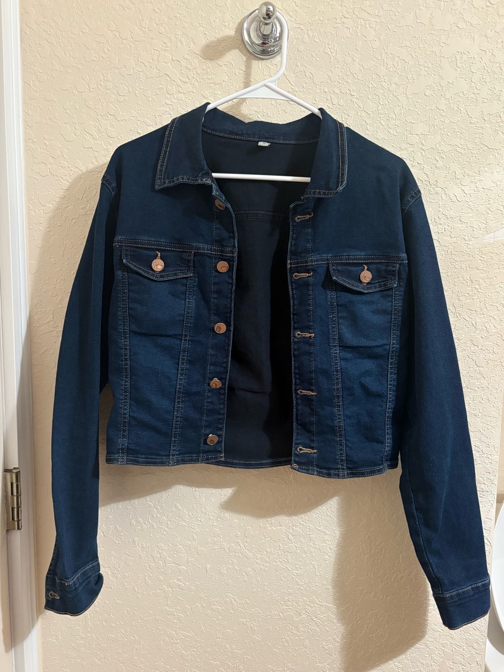 Women's Dark Blue Denim Trucker Jacket